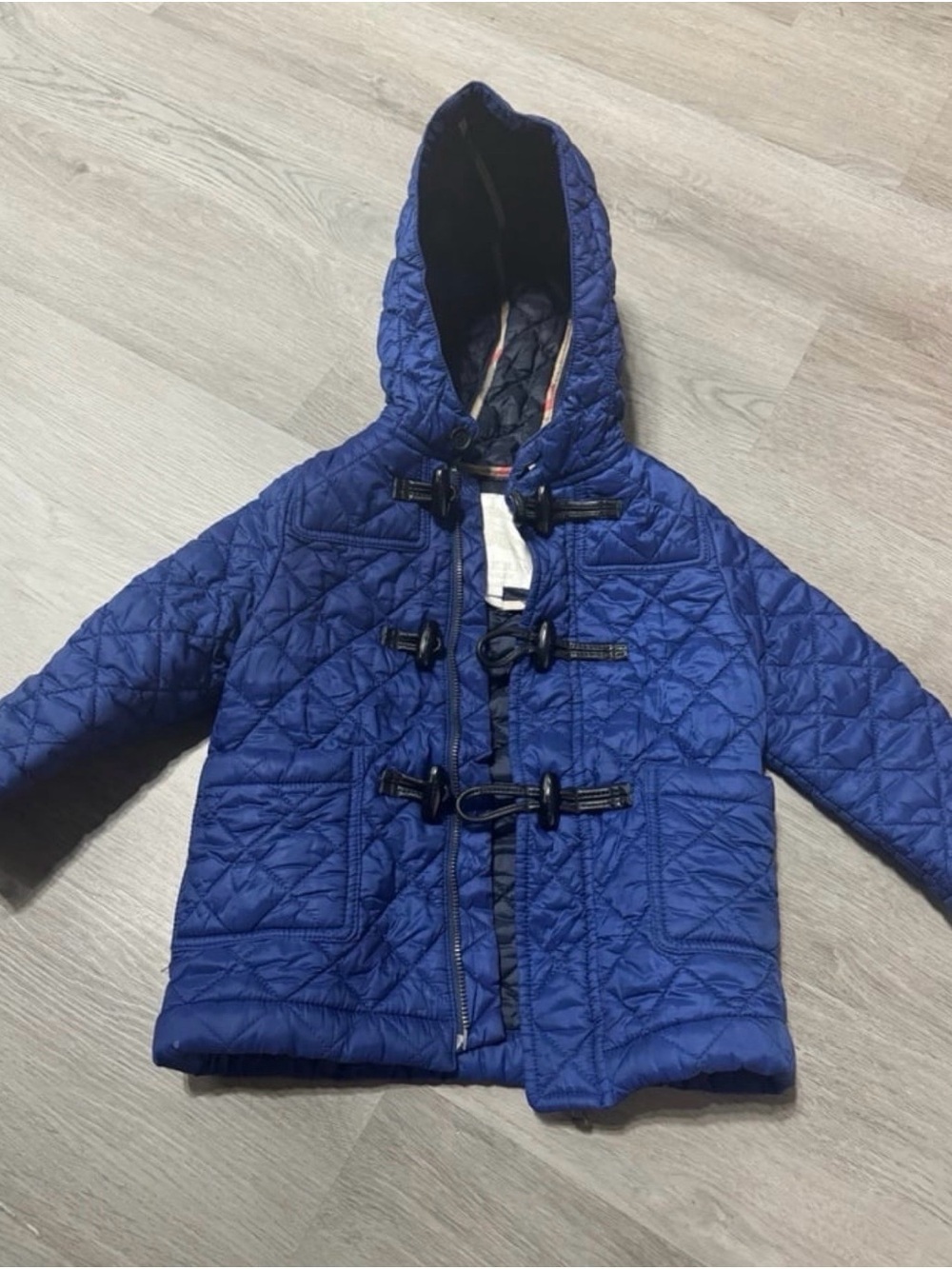Burberry Children Toddler Kids Blue Toggle Coat Jacket Sz 18m